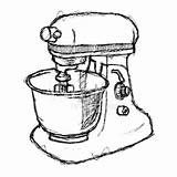 Mixer Food Drawing Processor Scribble Getdrawings sketch template
