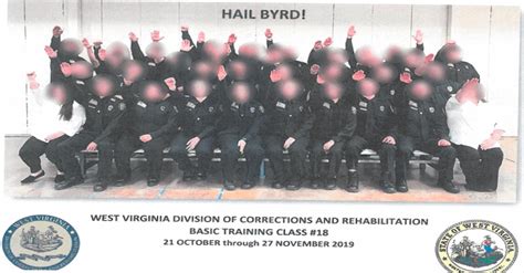 photo of corrections trainees nazi salute law and crime