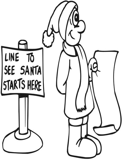 printable christmas coloring page    santa coloring home