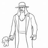 Undertaker Coloringhome Catcheur Casket Coloriages sketch template