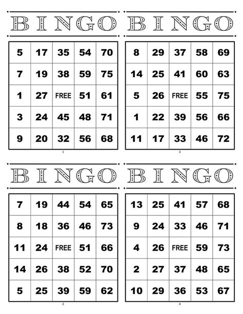 printable bingo cards    printable