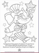 Coloring Republican Party Political Parties Kids Politics Pages Designlooter sketch template