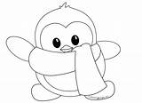 Penguin Coloring Pages Penguins Baby Cute Cartoon Color Drawing Emperor Printable Winter King Sheets Pittsburgh Print Christmas Little Line Getcolorings sketch template