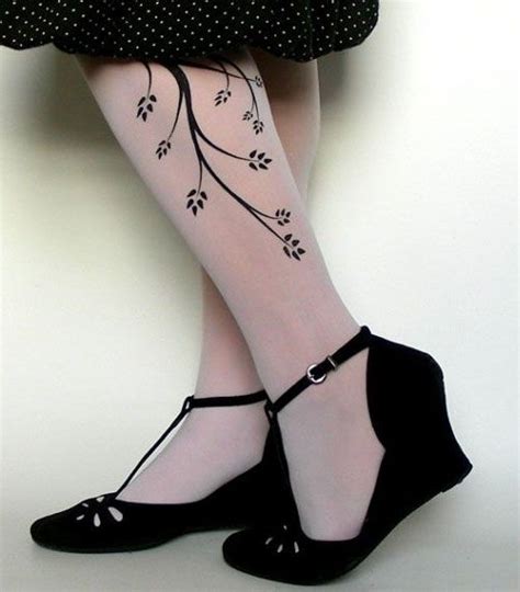 Unique Stockings For Ladies Image Found These Unique Tattoo Stockings