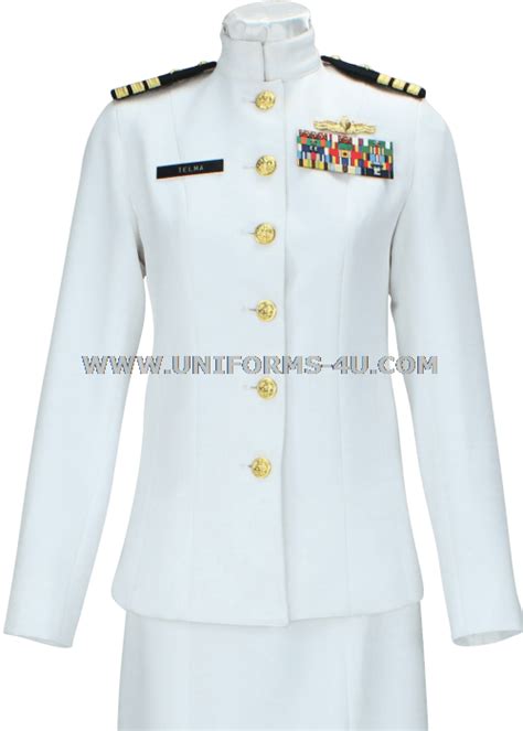 navy female officer service dress white uniform