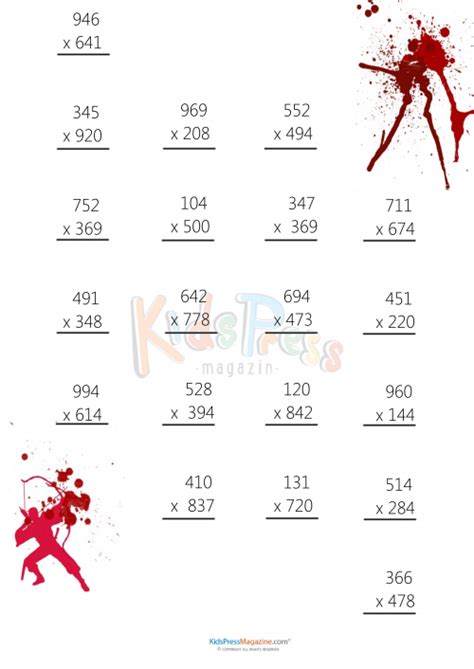 grade  math worksheets multiplying fractions   numbers