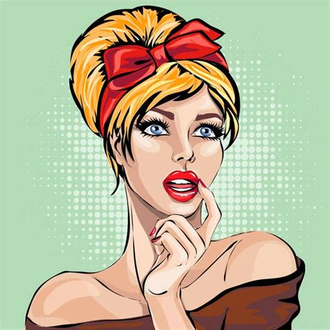 Sexy Pin Up Woman Answers A Phone Call Vector Pop Art Comic Retro