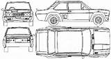 Abarth Mirafiori Blueprints Rallye 1974 Sedan sketch template