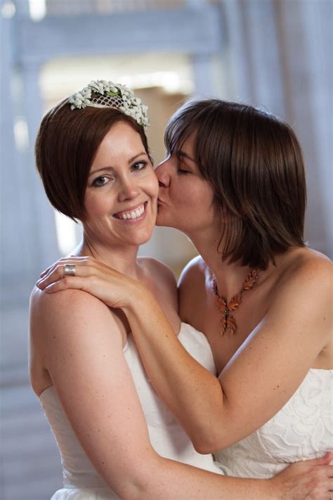 Lesbian Wedding Lesbian Couples Two Brides City Hall Wedding