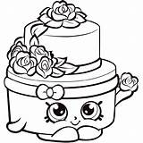 Shopkin Cake Wedding Coloring Wonda Pages Printable sketch template