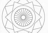 Kaleidoscope Coloring Pages Coloring4free Simple Kids Category sketch template