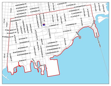community redevelopment area maps city  pensacola florida official