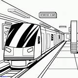 Train Subway Coloring Pages Drawing Color Getcolorings Printable Line Print Popular sketch template