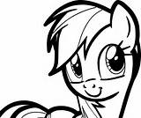 Dash Rainbow Coloring Pages Smile Cute Face Drawing Line Wecoloringpage Pony Little Getdrawings Rocks sketch template