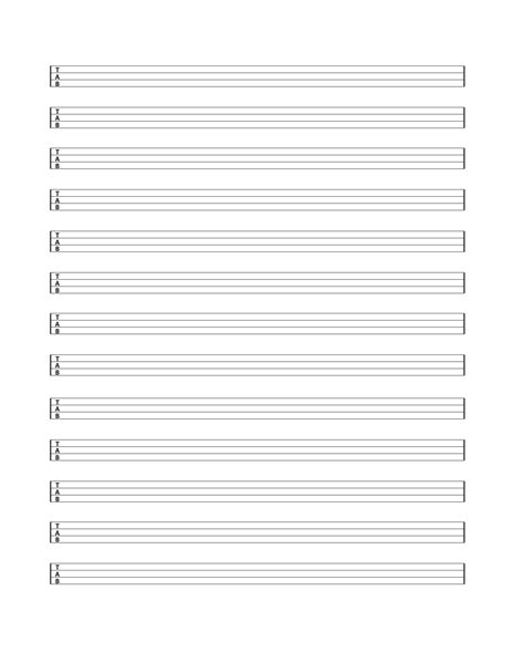 blank tab sheet bass  ukelele  print