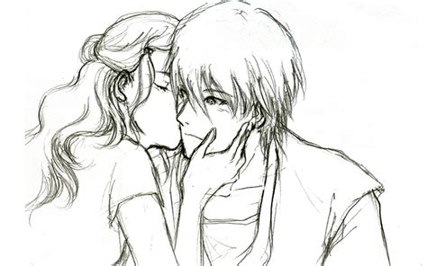 Cute Anime Couple Sketch At Explore