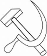 Hammer Sickle Clker Clip Small sketch template