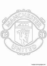 Manchester United Coloring Pages Logo Soccer Logos Football Colouring Club Chelsea Printable Color Print Maatjes Real Madrid Man Utd Cake sketch template