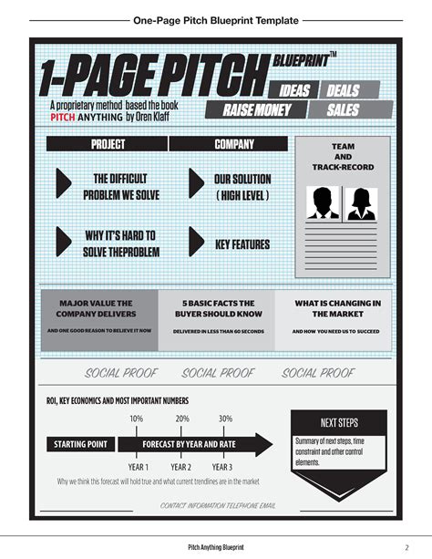 page pitch deck template