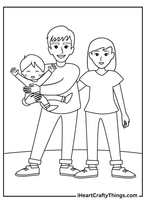 family theme preschool coloring pages