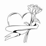 Hart Kleurplaat Valentijn Coloring Pages Heart Rose Choose Board Printable sketch template