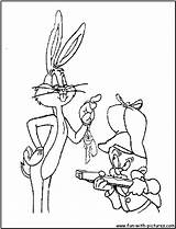 Bunny Bugs Coloring Pages Elmer Fudd Cartoon Page2 Character Characters Printable Famous List Getcolorings Fun Color sketch template