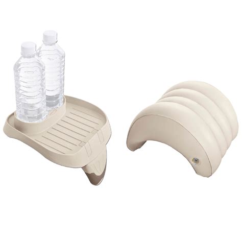 intex attachable cup holder refreshment tray inflatable headrest