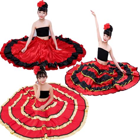 gypsy style princess girls belly dance costumes spanish traditional
