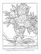 Paintings Coloring Pages Dover Color Famous Publications Adult Great Flower Own Colouring sketch template