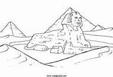 Giza Sphinx sketch template