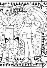 Coloring Pokemon Pages Team Rocket Popular sketch template