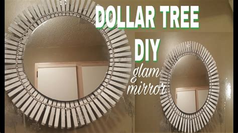 easy dollar tree diy glam mirror decor youtube