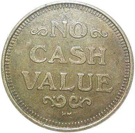 Token No Cash Value Eagle Looking Right 25 Mm Brass