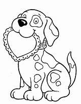 Valentine Coloring Valentines Kids Pages Puppy Sheets Colouring Printable Color Cat Dog Books Book Cute Characters Hearts Print Clipart Flower sketch template