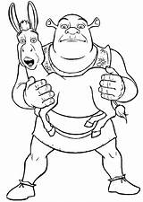 Shrek Donkey Fiona Dibujo Carrying Ausdrucken Malvorlagen Gratis Colorluna Renderizadas Penciling Coloringpages sketch template