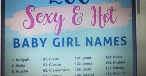 what are the sexiest names or nicknames you have ever heard