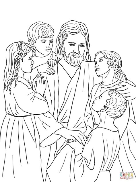 jesus loves   children   world coloring page coloriage