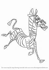 Madagascar Zebra Marty Draw Drawing Step Easy Cartoon Drawingtutorials101 Getdrawings Tutorials Learn sketch template