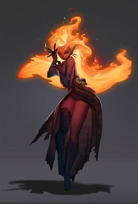 Fire Genasi In 2020 Fantasy Character Design Character