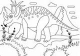 Styracosaurus Coloring Dinosaur Cretaceous Period sketch template