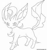 Coloring Leafeon Pages Printable sketch template