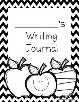 sample writing journal cover  blank pages  primary lines