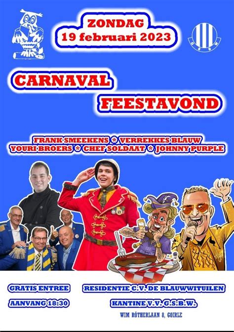 carnaval feestavond dn kuil gsbw oosterhout nb february