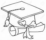 Graduation Diploma Clipart Cap Clip Library Drawing Cliparts sketch template