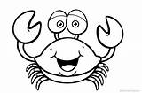 Crab Coloring Pages Printable Lineart Kids Adults sketch template