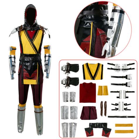 Mortal Kombat 11 Scorpion Cosplay Costume Mk 11 Suits Halloween Outfit