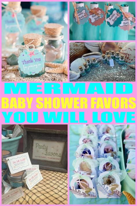 mermaid baby shower favors