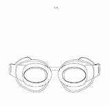 Goggles Drawing sketch template
