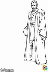 Wan Kenobi Jedi sketch template