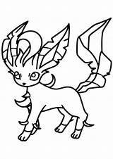 Leafeon Pokemon Cute Coloring Pages Printable Categories sketch template